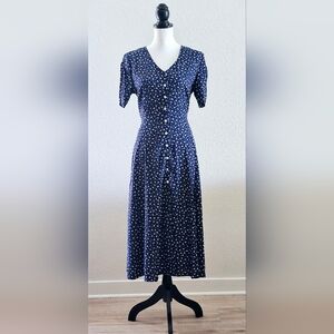 VINTAGE Poppy Print Lightweight mid-length A-line dress SIZE M